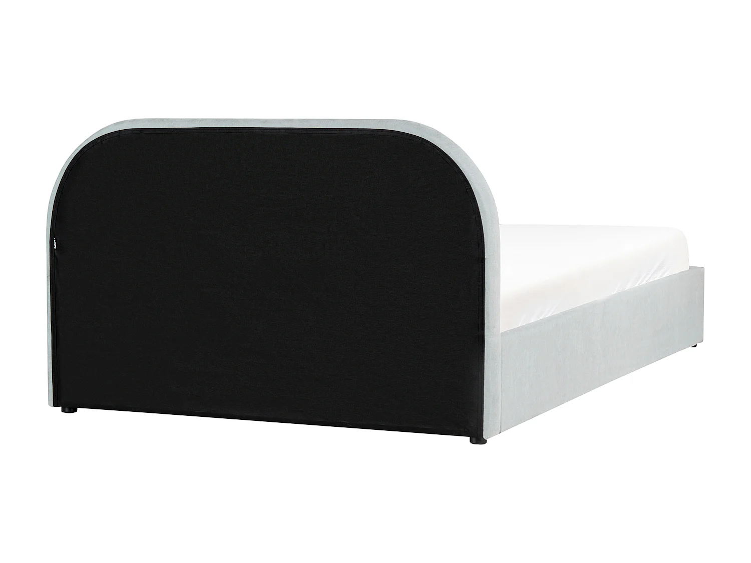 Lit ottoman Tissu chenille QUILLIEN 140 x 200 cm Bleu clair