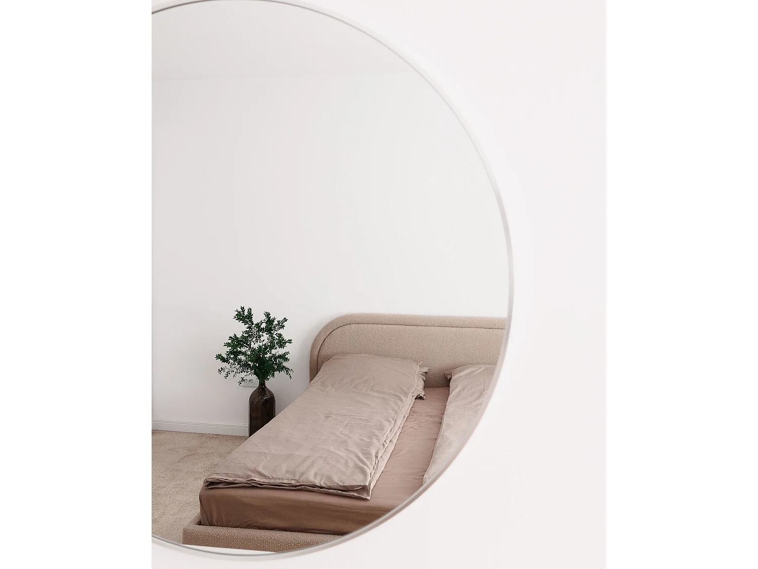 Ottoman Bed QUILLIEN Boucle Beige 160 x 200 cm (EU King Size)