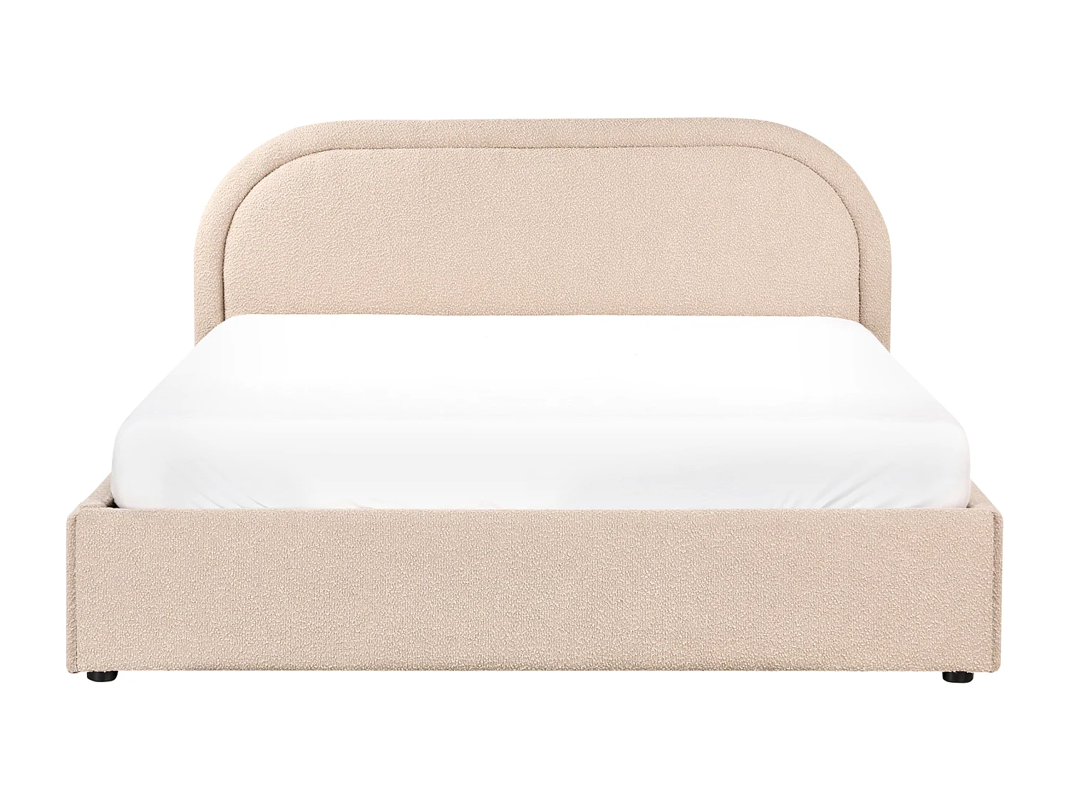 Bett mit Stauraum Bouclé QUILLIEN 160 x 200 cm Beige