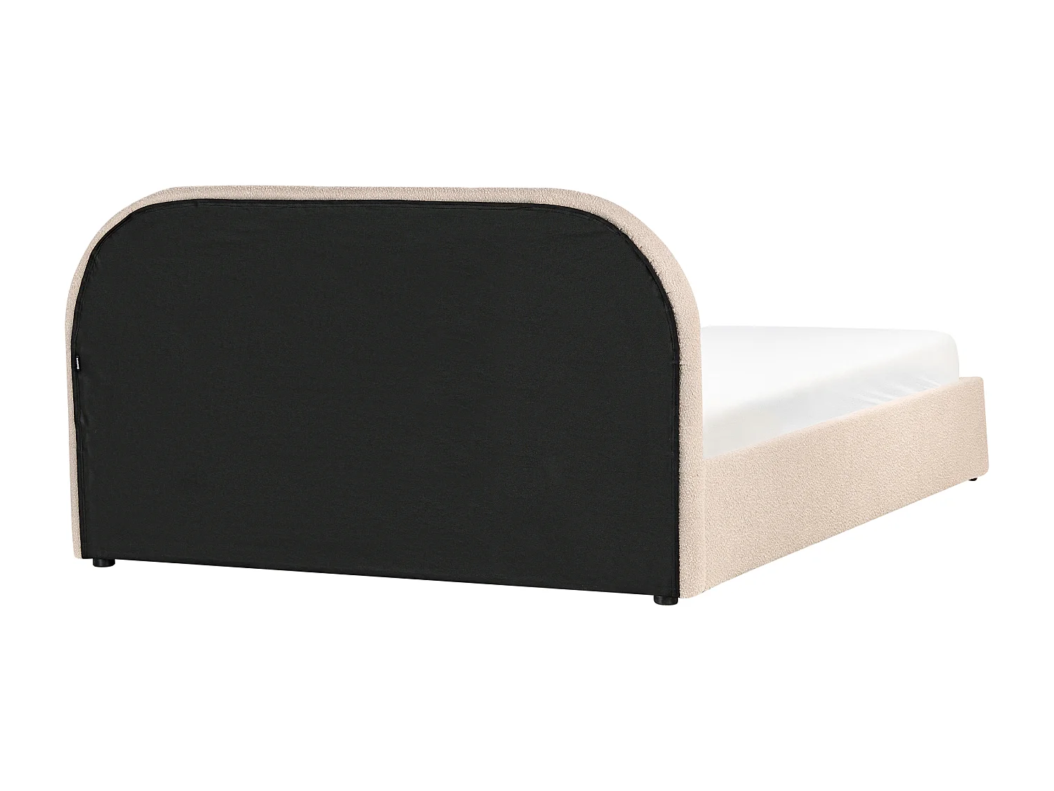 Bett mit Stauraum Bouclé QUILLIEN 160 x 200 cm Beige