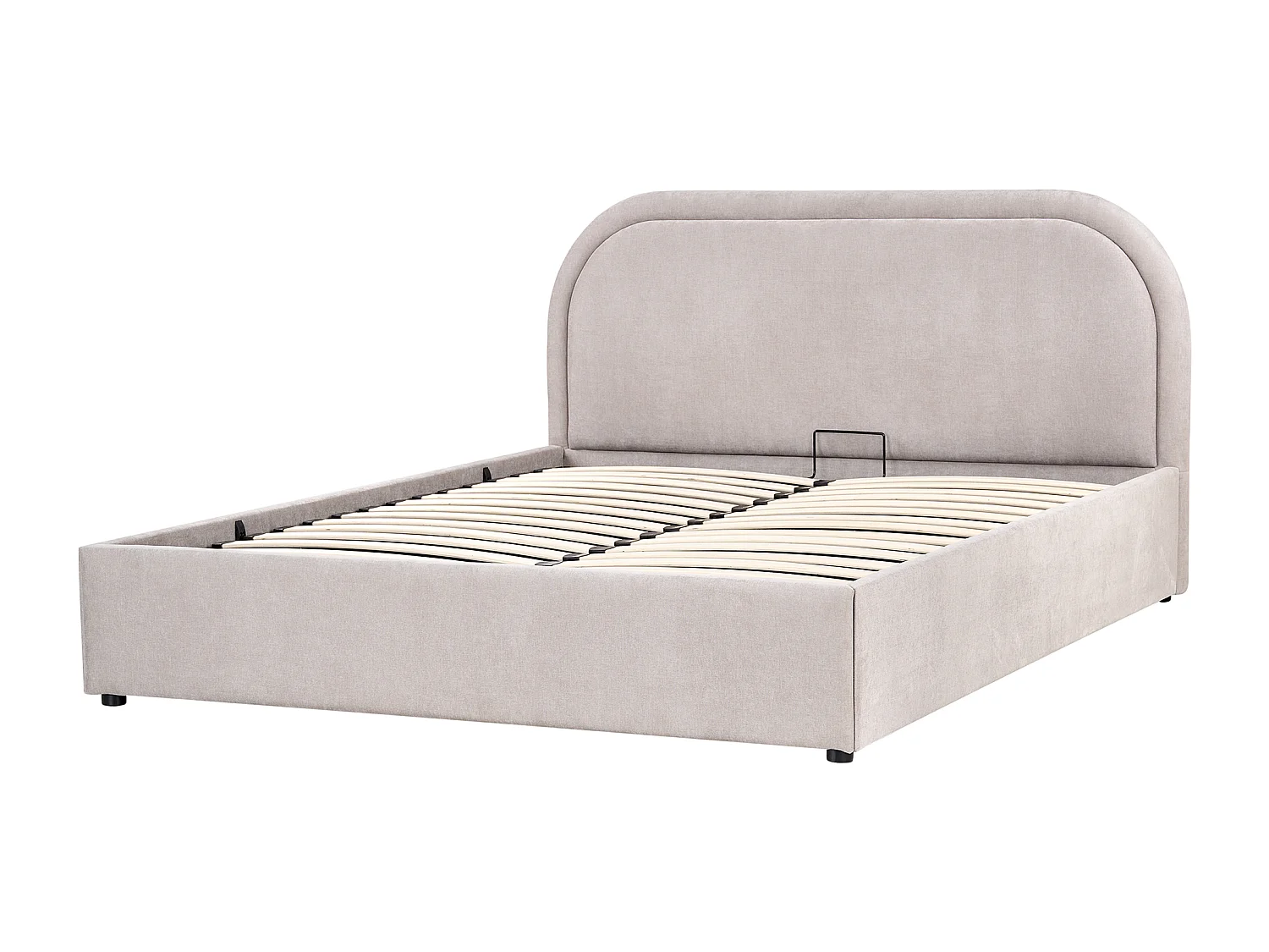 Letto contenitore Tessuto QUILLIEN 140 x 200 cm Tortora