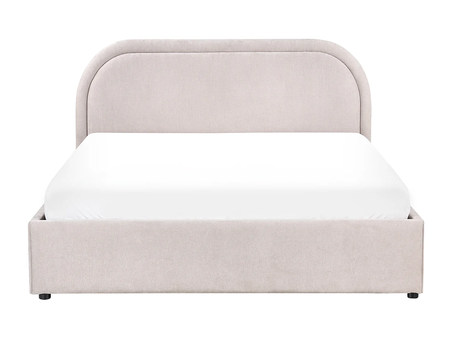 Letto contenitore Tessuto QUILLIEN 140 x 200 cm Tortora