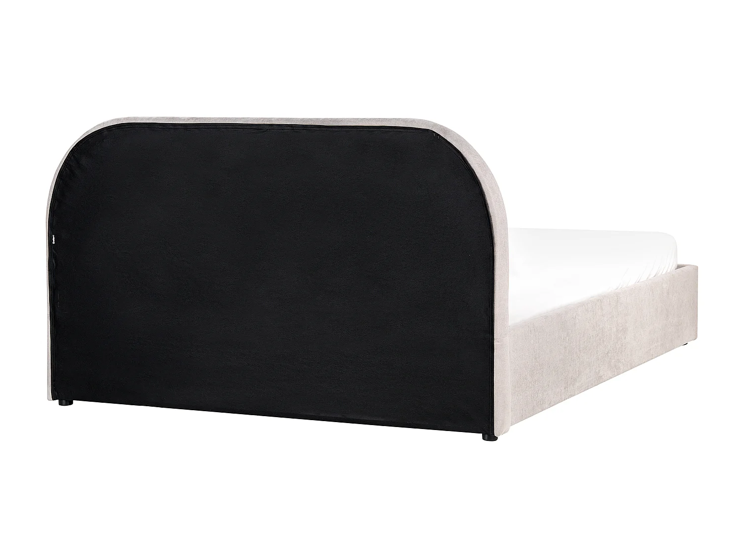 Letto contenitore Tessuto QUILLIEN 140 x 200 cm Tortora