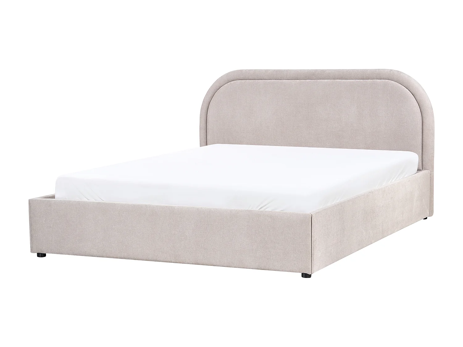 Lit ottoman Tissu chenille QUILLIEN 140 x 200 cm Taupe