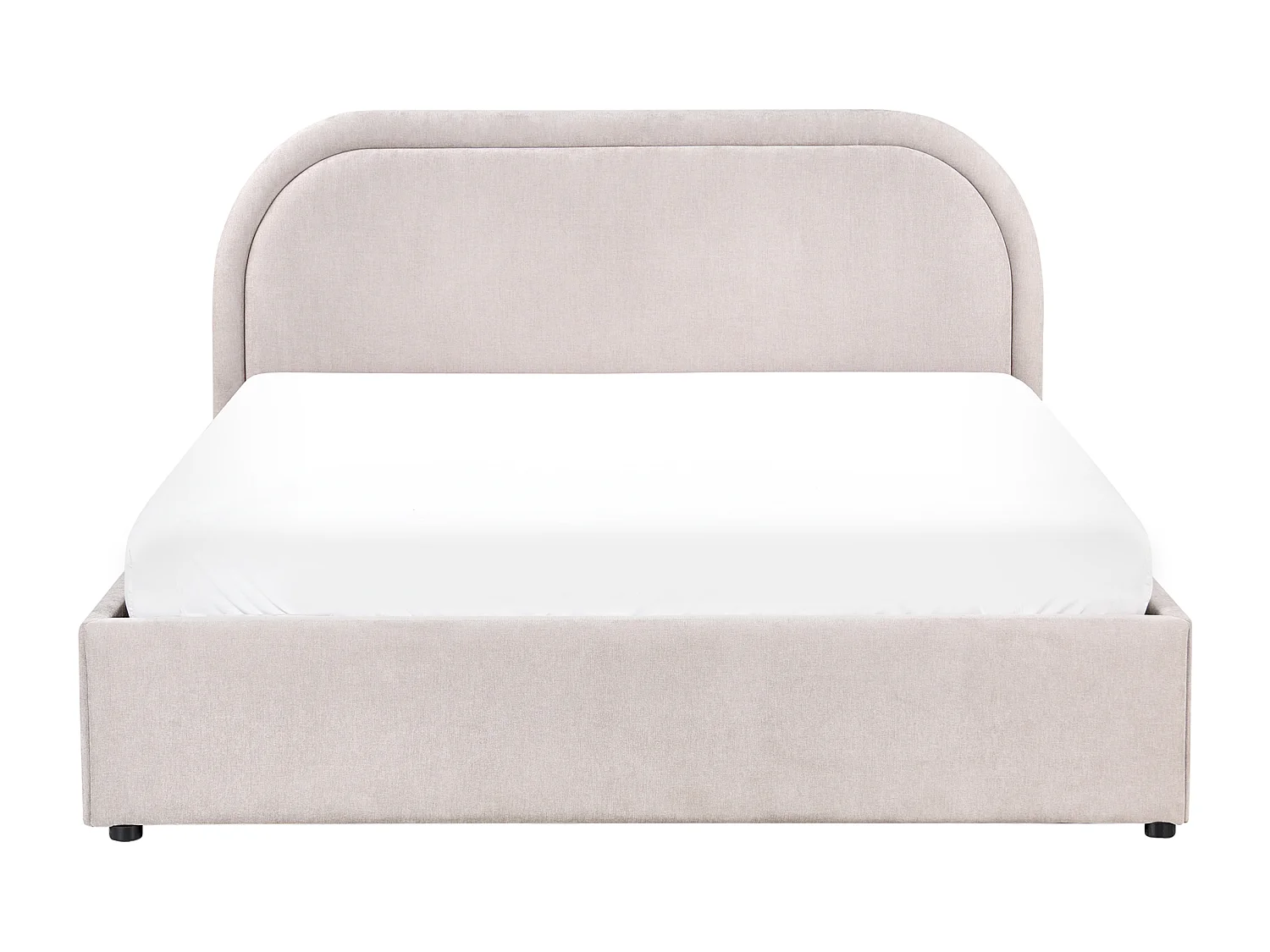 Lit ottoman Tissu chenille QUILLIEN 140 x 200 cm Taupe