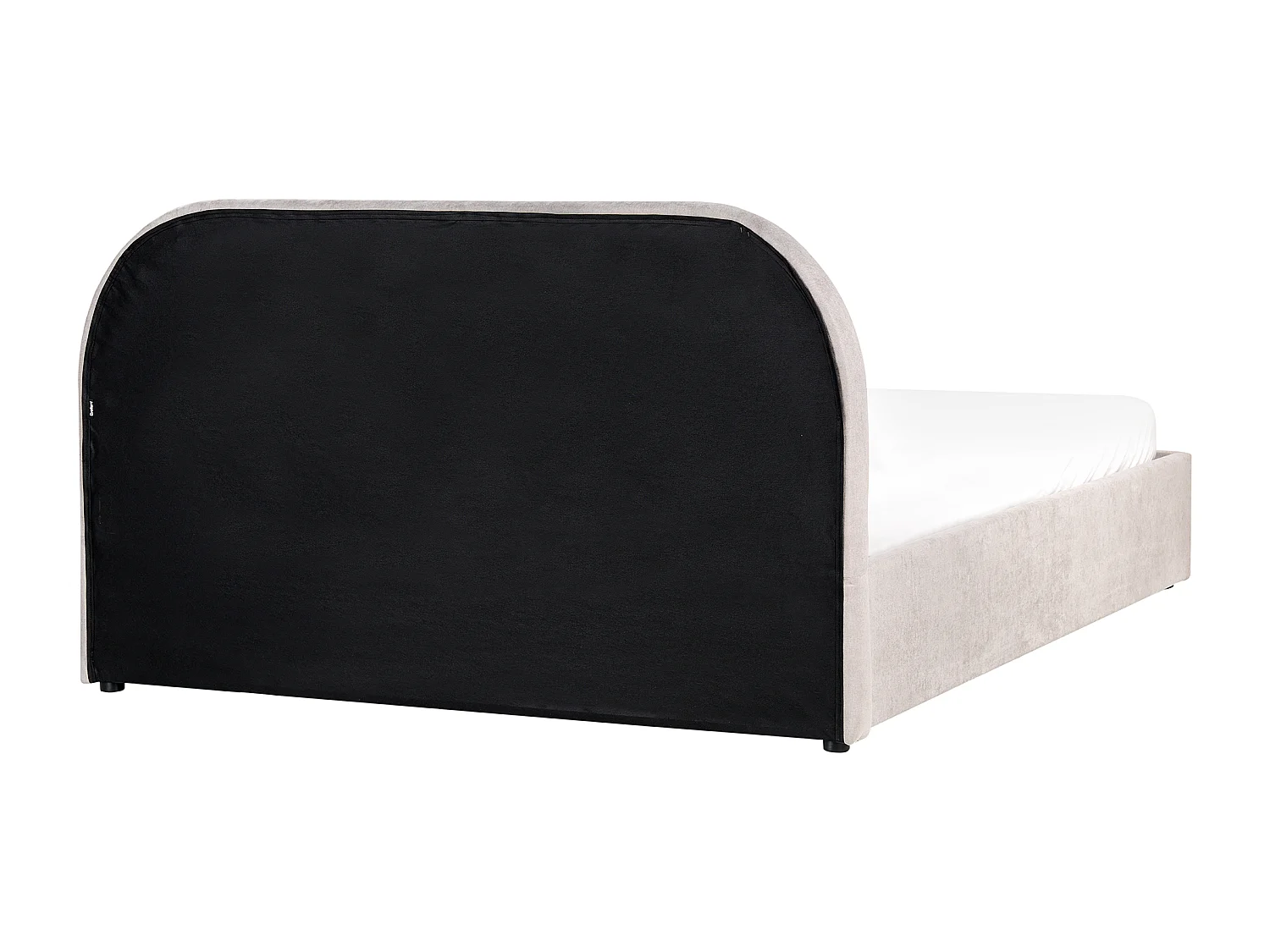 Lit ottoman Tissu chenille QUILLIEN 140 x 200 cm Taupe