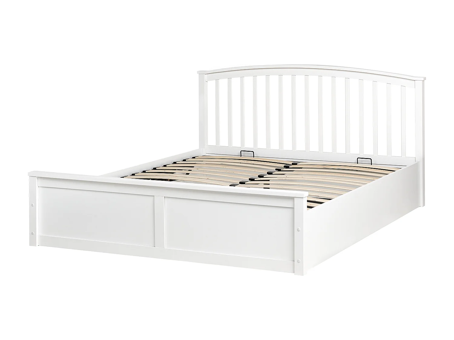 Letto contenitore Legno di pino CLARBEC 160 x 200 cm Bianco