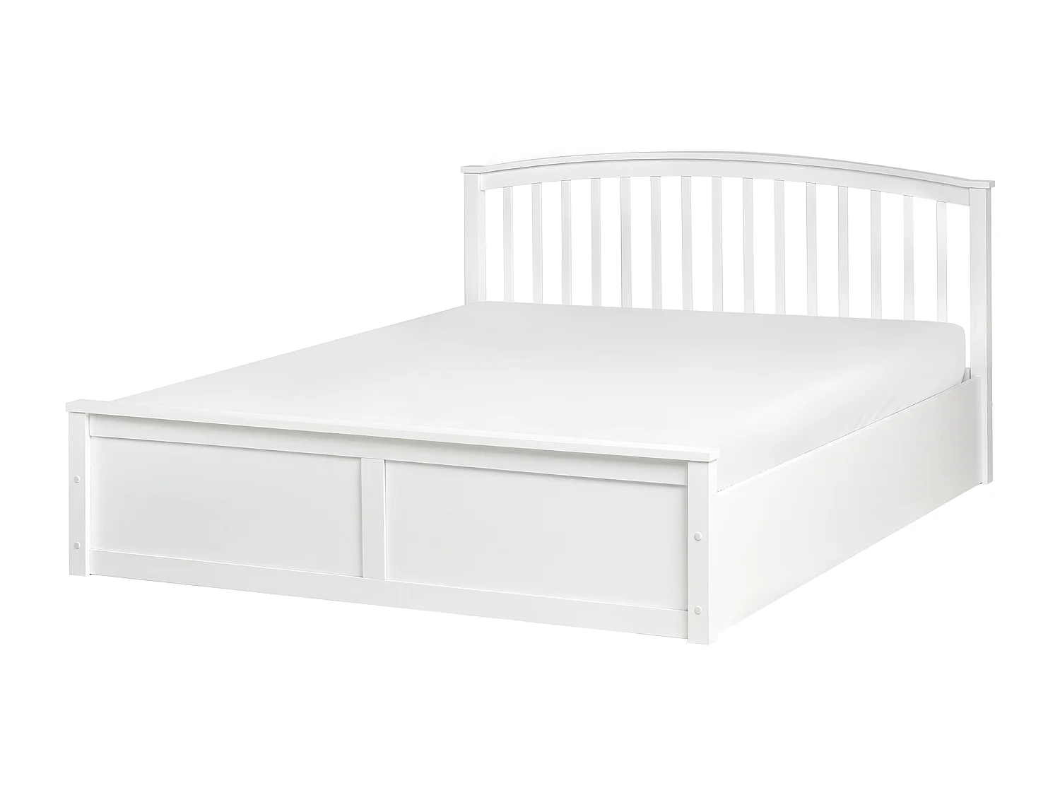 Letto contenitore Legno di pino CLARBEC 160 x 200 cm Bianco