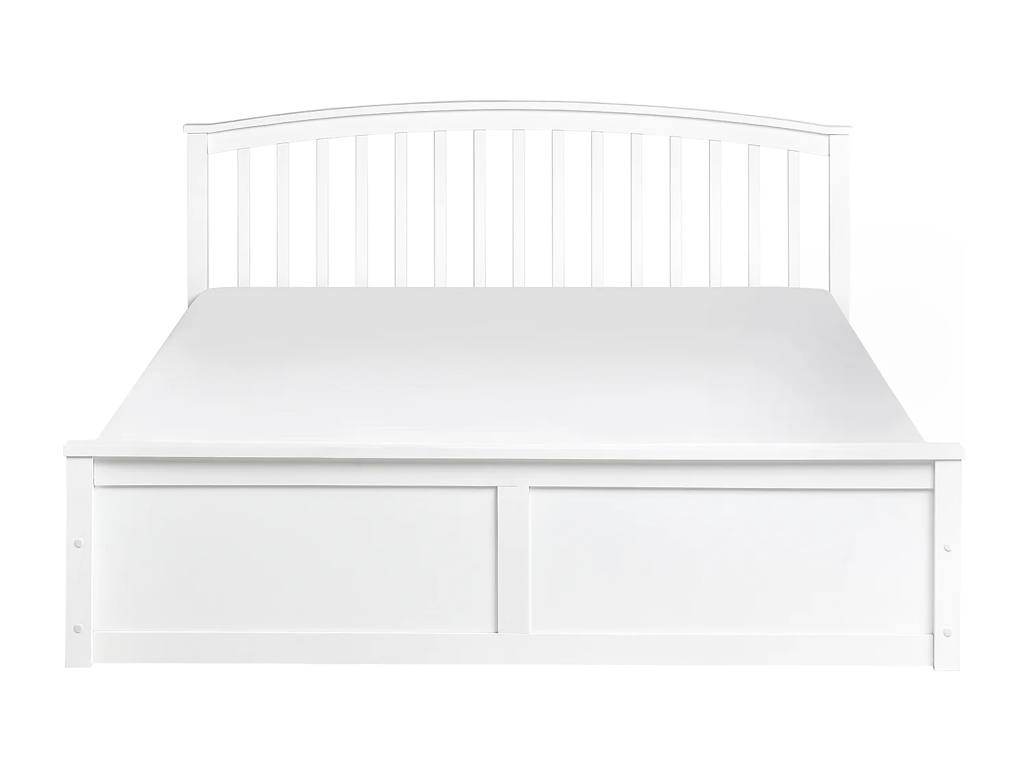 Letto contenitore Legno di pino CLARBEC 160 x 200 cm Bianco