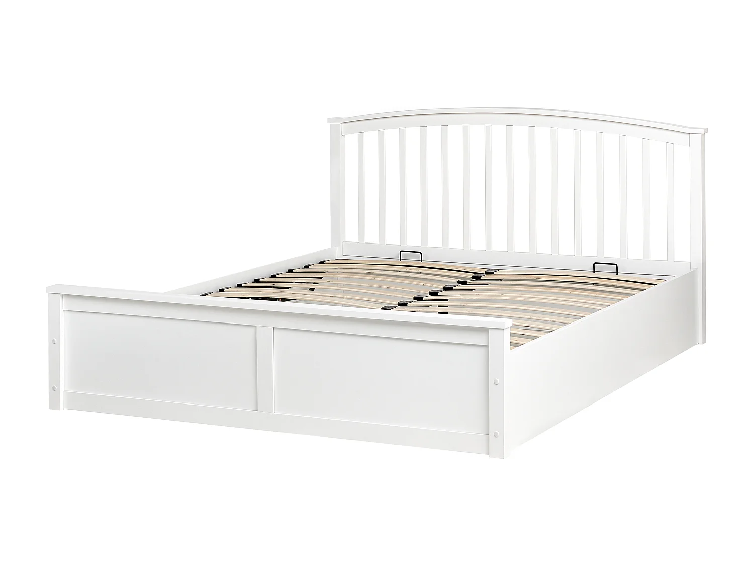 Letto contenitore Legno di pino CLARBEC 160 x 200 cm Bianco