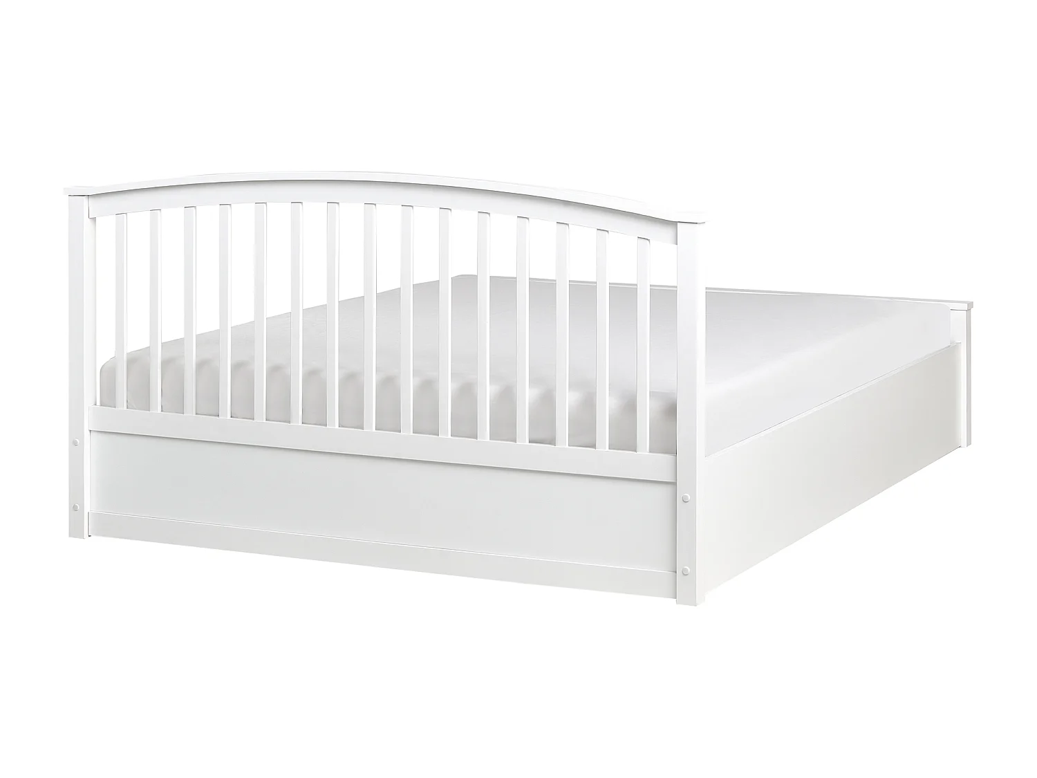 Letto contenitore Legno di pino CLARBEC 160 x 200 cm Bianco