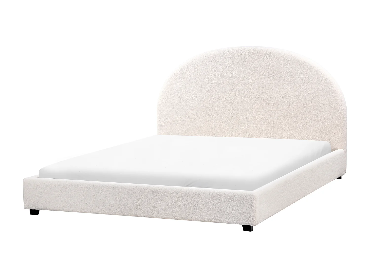 Lit à eau Bouclé VAUCLUSE 160 x 200 cm Blanc cassé