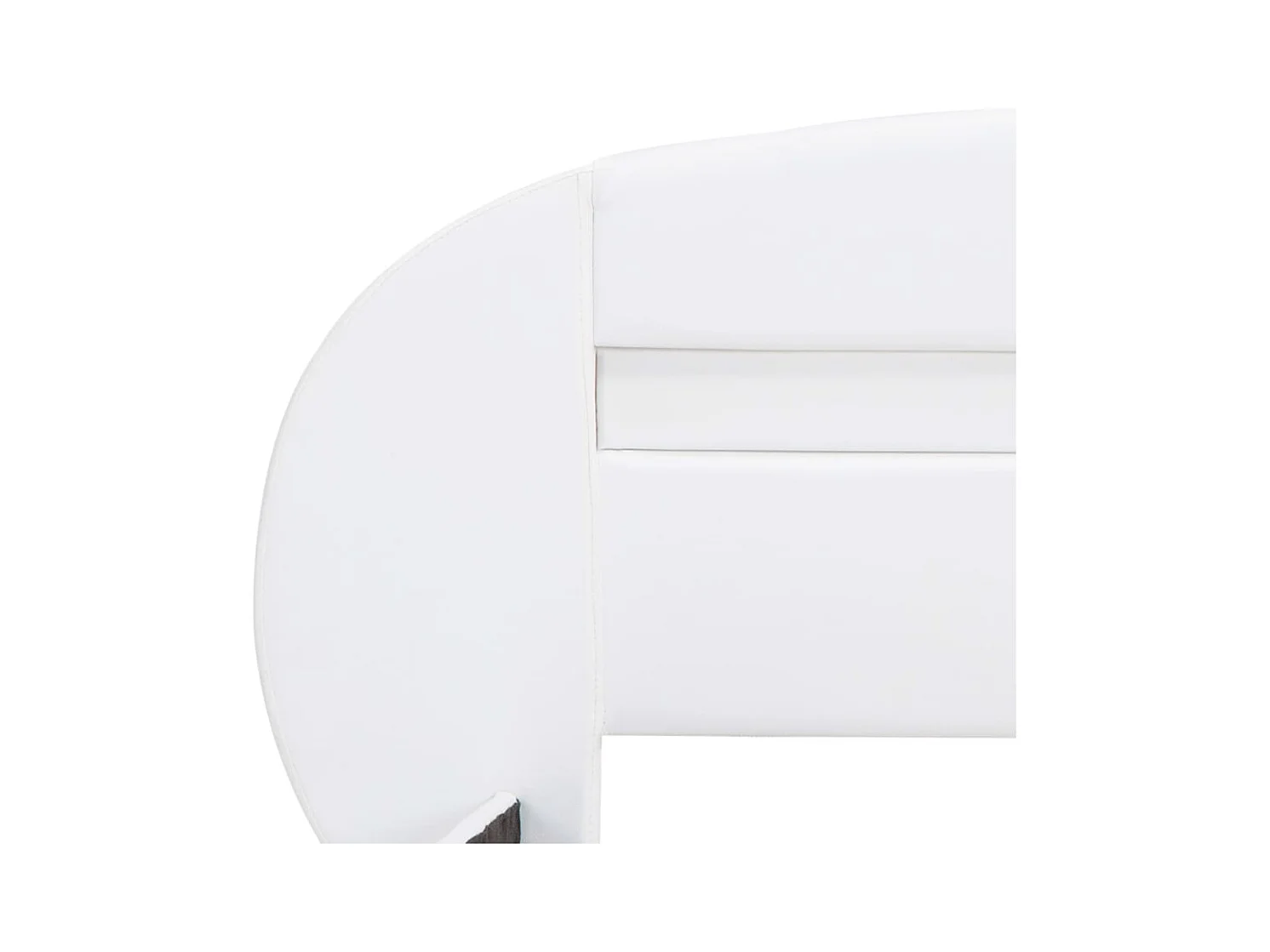 Bedframe met LED kunstleer wit 100x200 cm