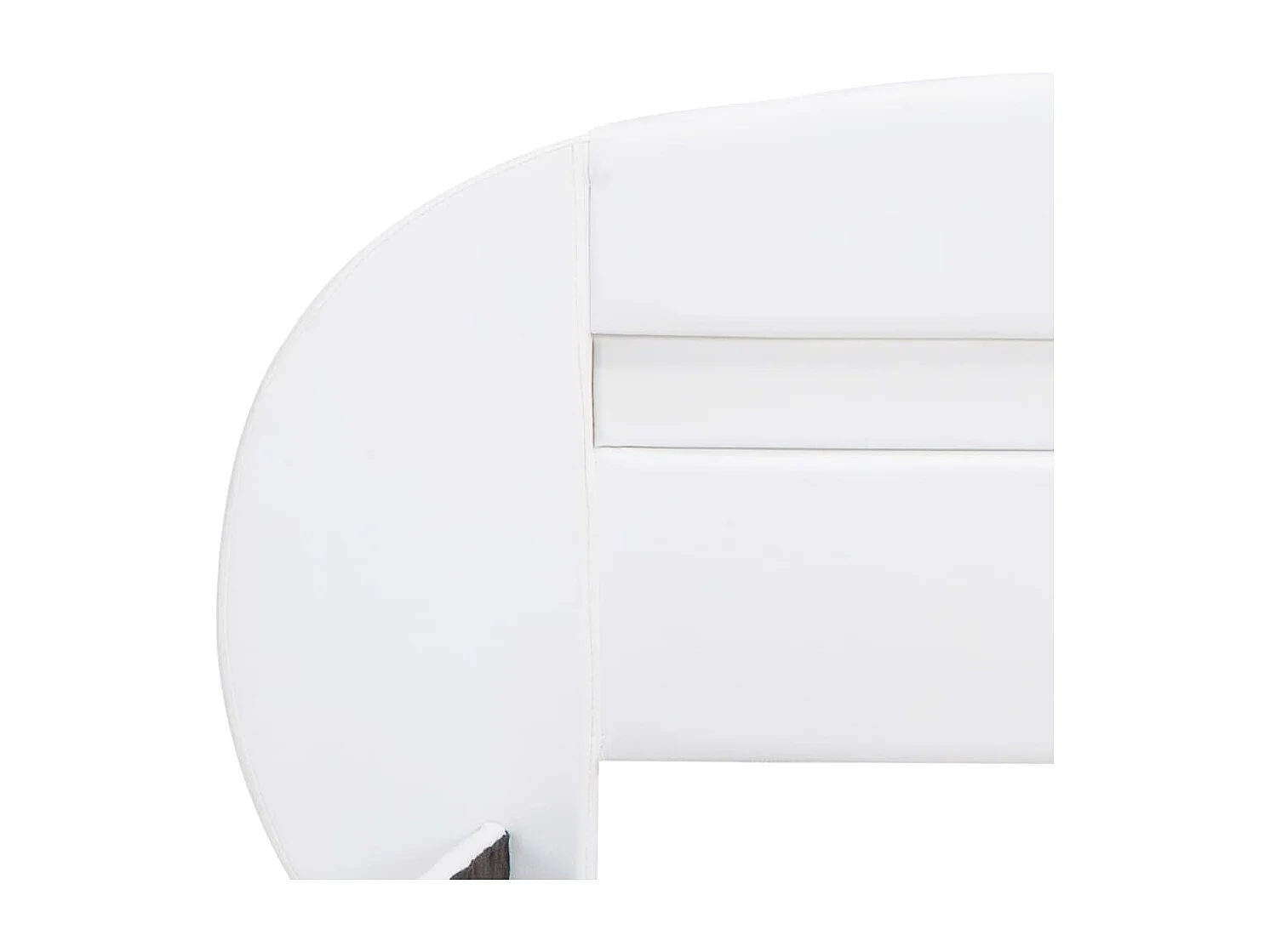 Bedframe met LED kunstleer wit 100x200 cm