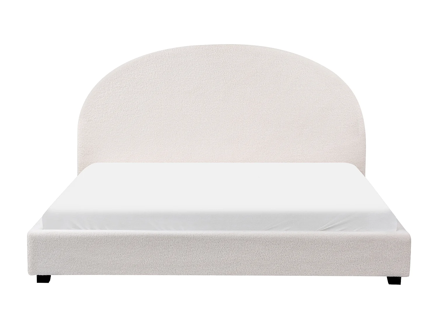 Wasserbett Bouclé VAUCLUSE 180 x 200 cm Cremeweiss