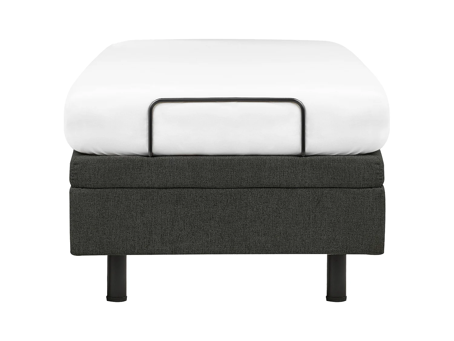 Lit réglable sans tête de lit Tissu DUKE II 80 x 200 cm Gris foncé