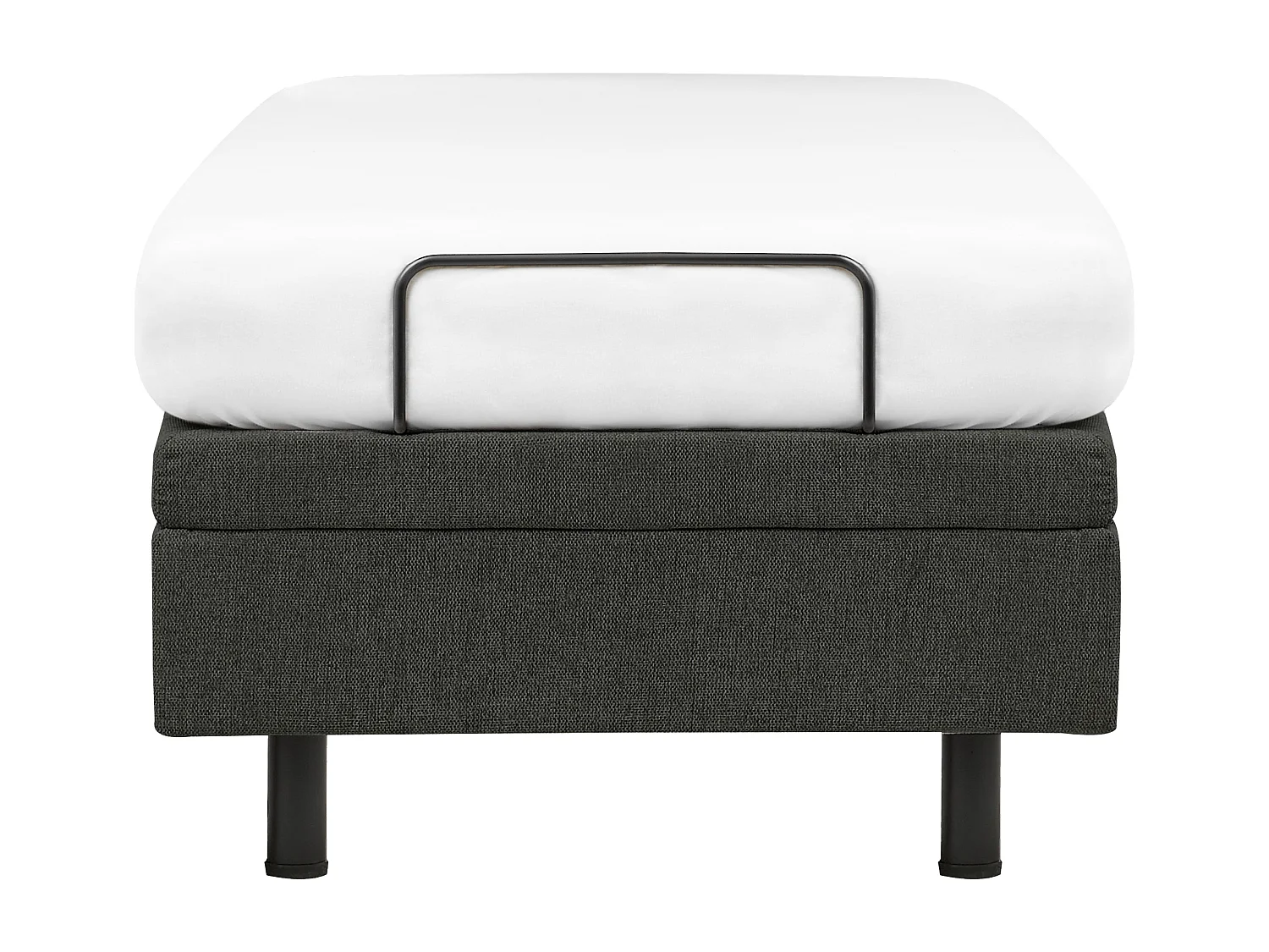 Lit réglable sans tête de lit Tissu DUKE II 80 x 200 cm Gris foncé