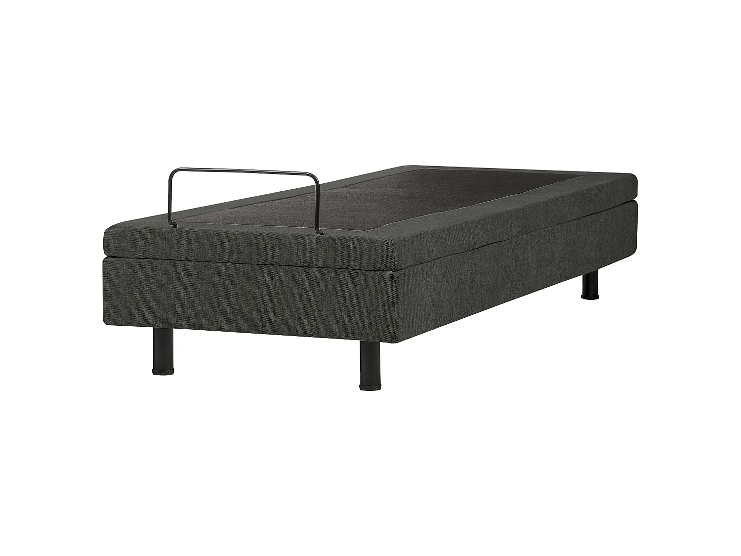 Adjustable Bed without Headboard Fabric CASTELLAN 80 x 200 cm (EU Small Single) Dark Grey