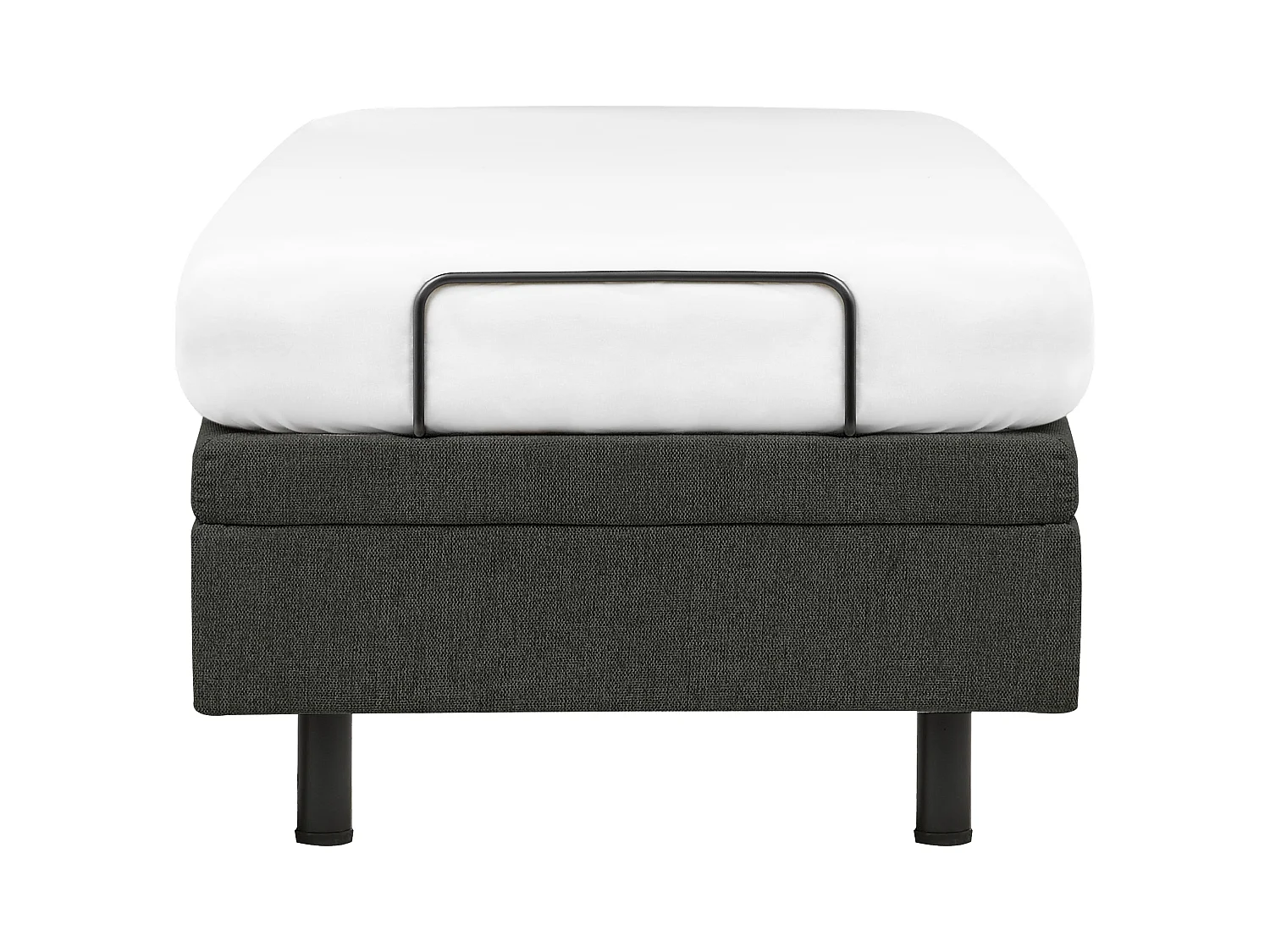 Adjustable Bed without Headboard Fabric CASTELLAN 80 x 200 cm (EU Small Single) Dark Grey