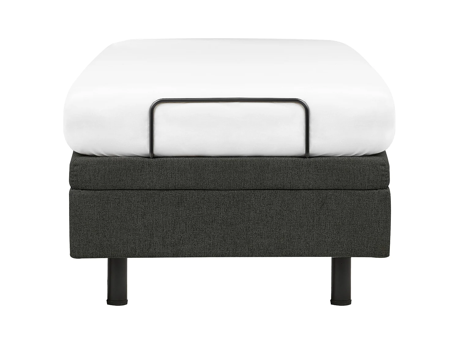 Adjustable Bed without Headboard Fabric CASTELLAN 80 x 200 cm (EU Small Single) Dark Grey