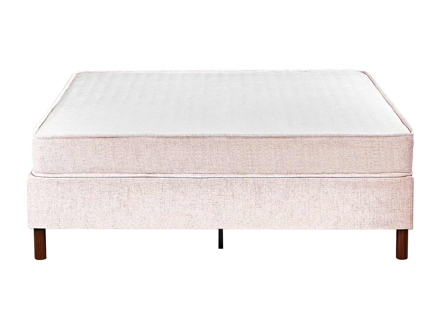 Lit sans tête de lit Tissu COUNTESS 160 x 200 cm Beige
