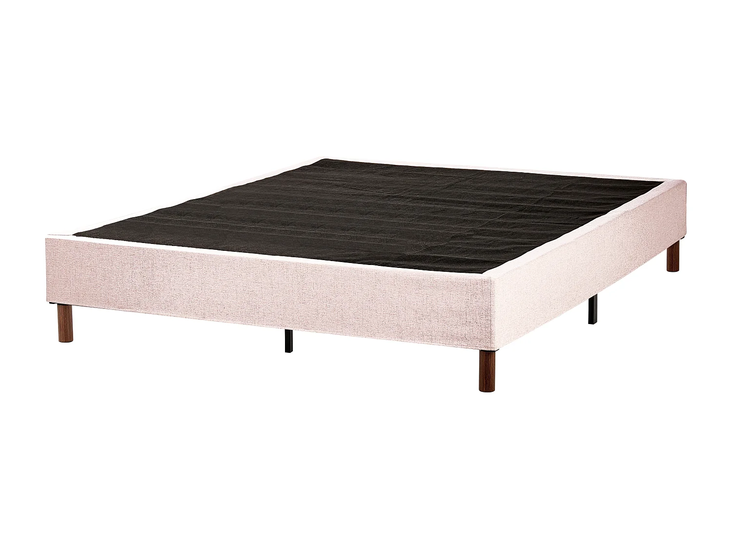 Lit sans tête de lit Tissu COUNTESS 160 x 200 cm Beige