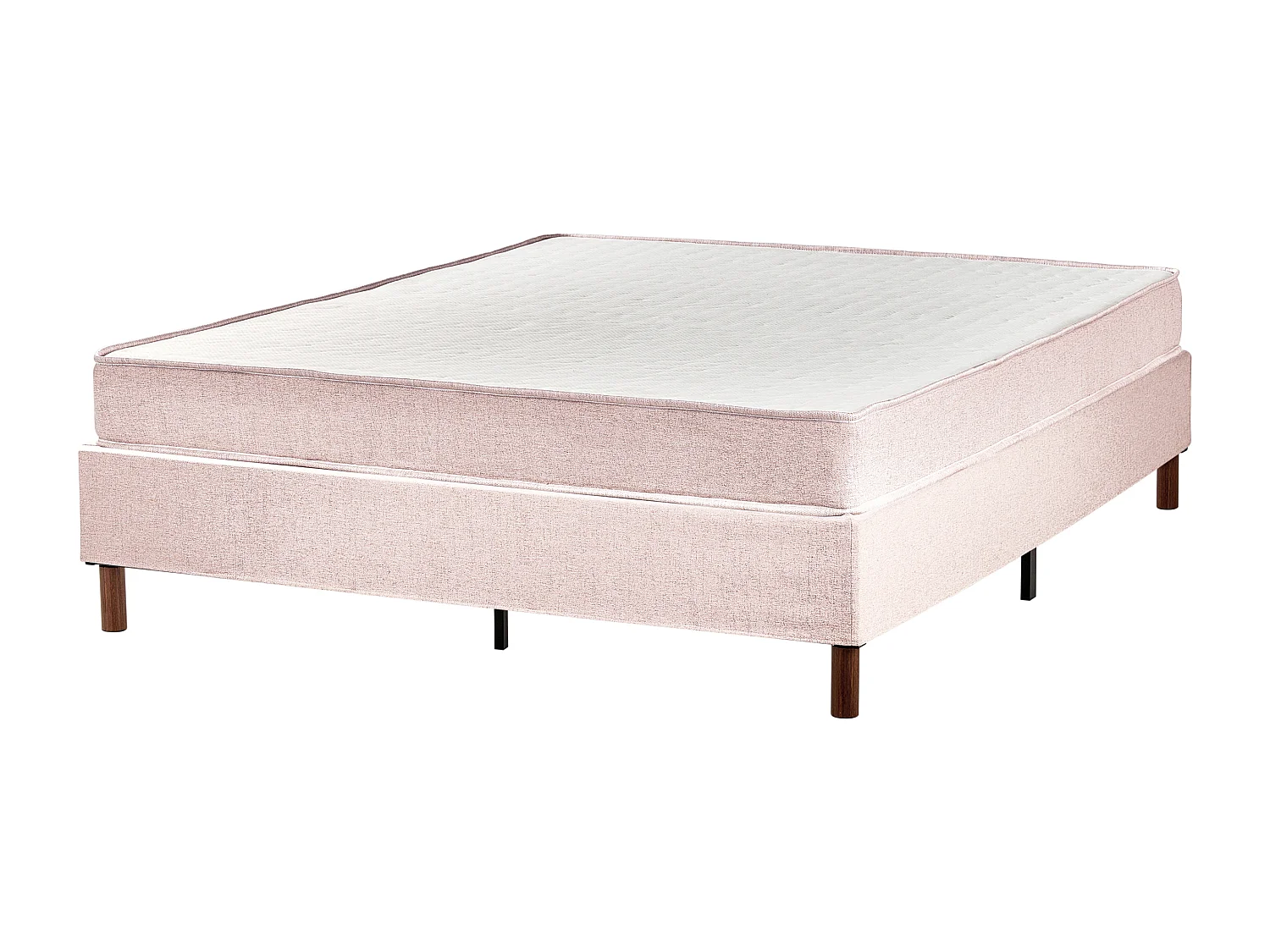 Lit sans tête de lit Tissu COUNTESS 160 x 200 cm Beige