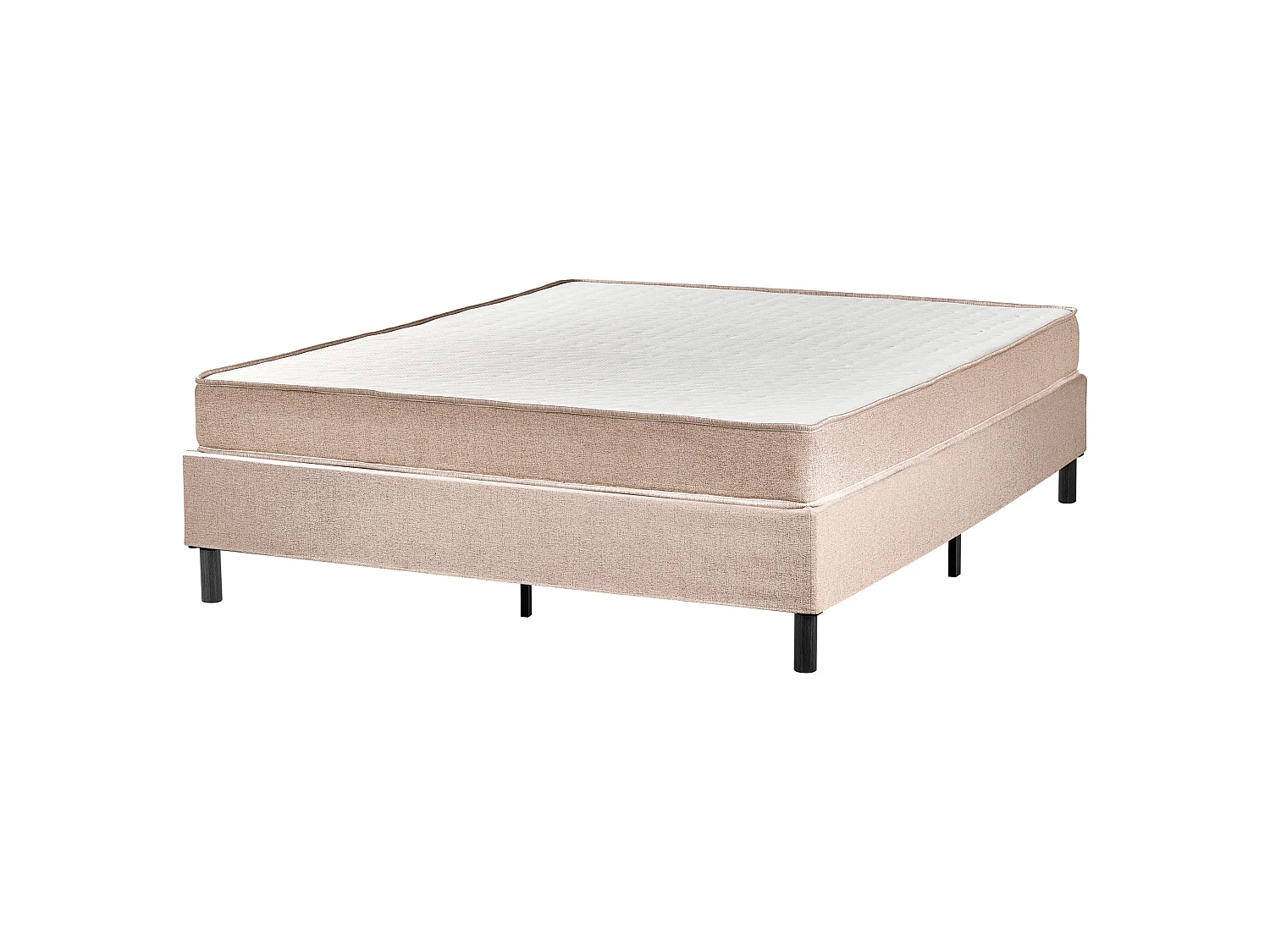 Lit sans tête de lit Tissu COUNTESS 160 x 200 cm Beige
