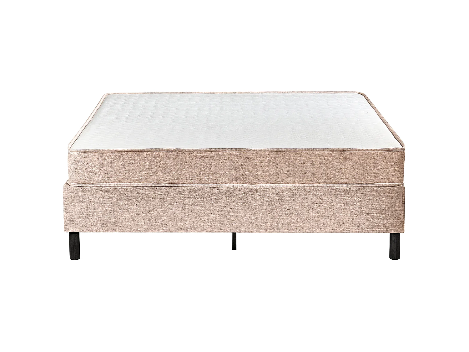 Lit sans tête de lit Tissu COUNTESS 160 x 200 cm Beige