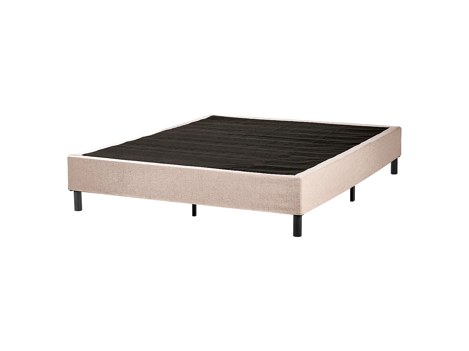 Lit sans tête de lit Tissu COUNTESS 160 x 200 cm Beige