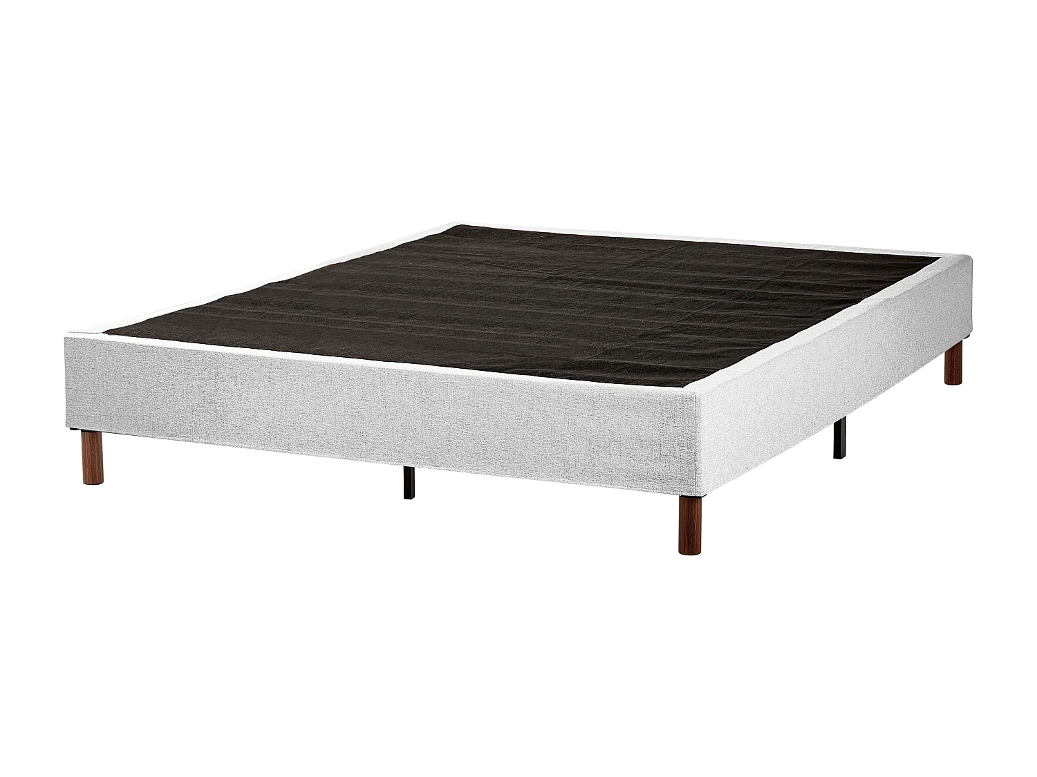 Cama sin cabecero Tela COUNTESS 160 x 200 cm Gris claro