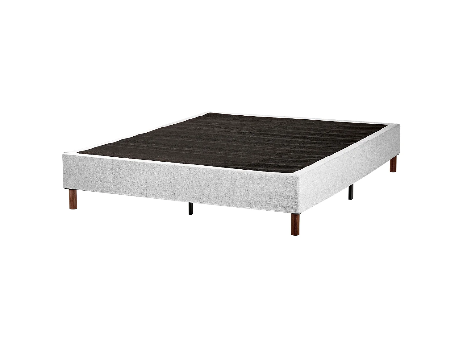Lit sans tête de lit Tissu COUNTESS 160 x 200 cm Gris clair