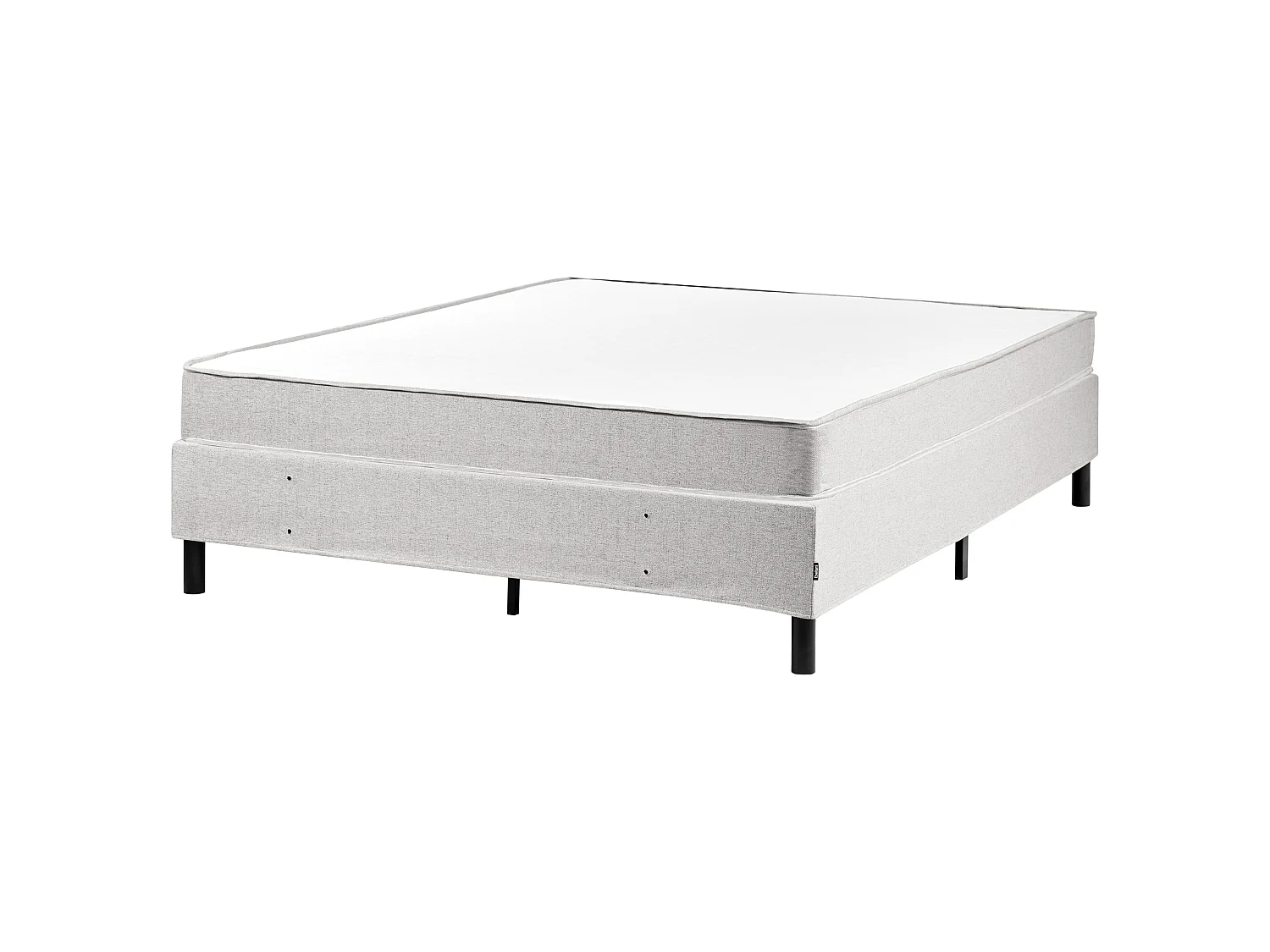 Lit sans tête de lit Tissu COUNTESS 160 x 200 cm Gris clair