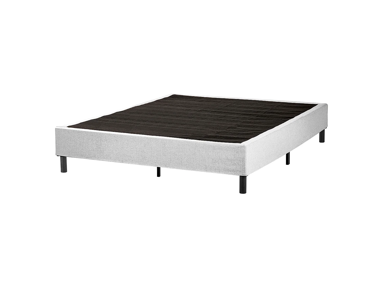 Lit sans tête de lit Tissu COUNTESS 160 x 200 cm Gris clair