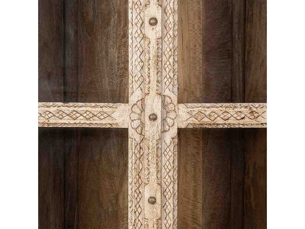 Vitrina de madera beige 89x40x190