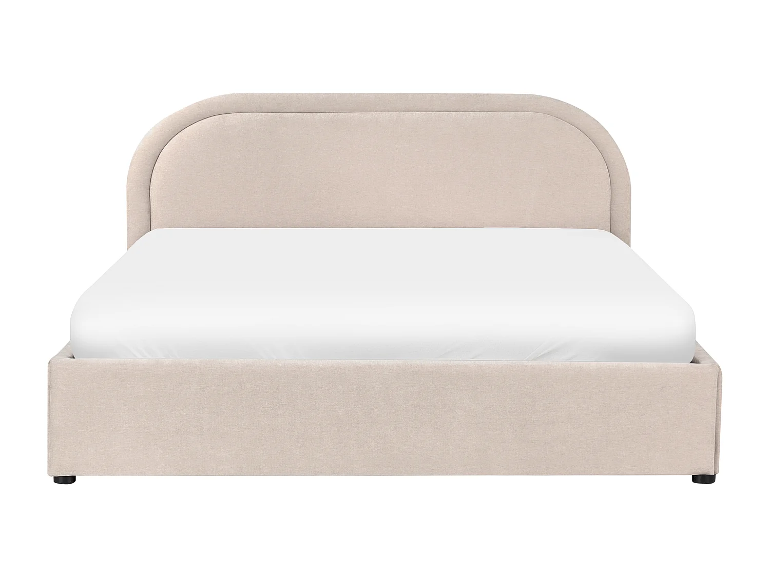 Letto contenitore Tessuto QUILLIEN 160 x 200 cm Beige