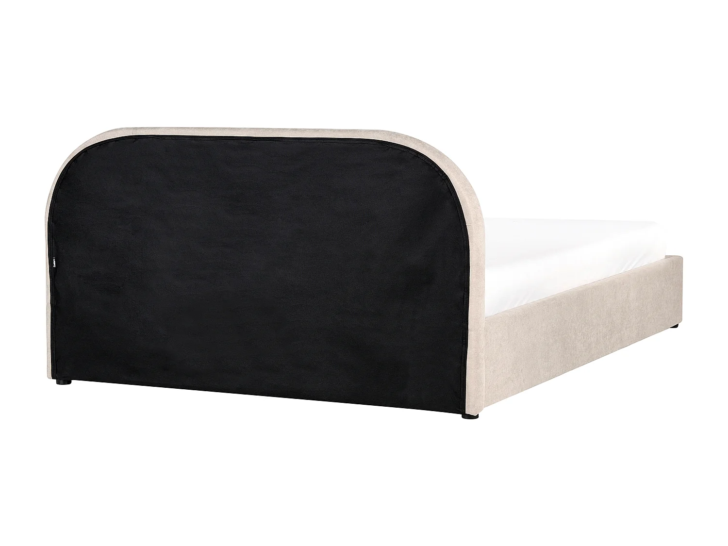 Letto contenitore Tessuto QUILLIEN 160 x 200 cm Beige