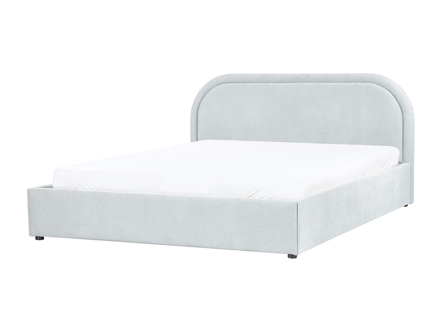 Lit ottoman Tissu QUILLIEN 160 x 200 cm Bleu clair