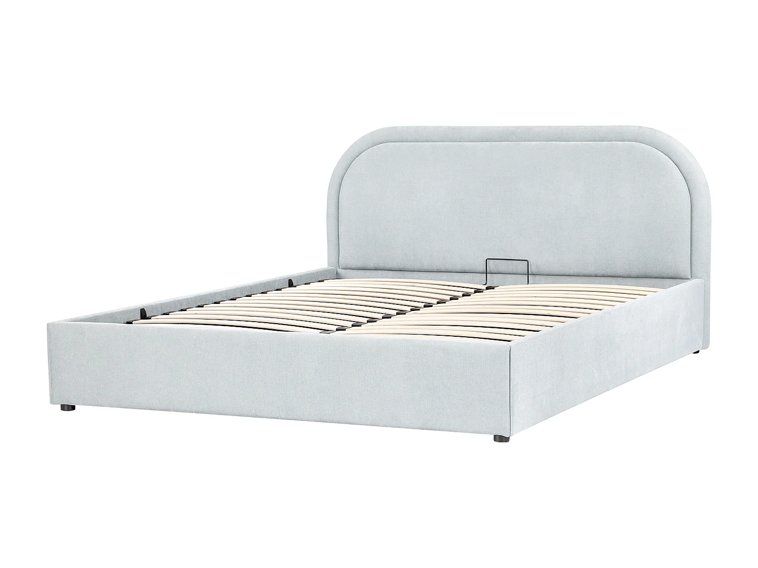 Lit ottoman Tissu QUILLIEN 160 x 200 cm Bleu clair