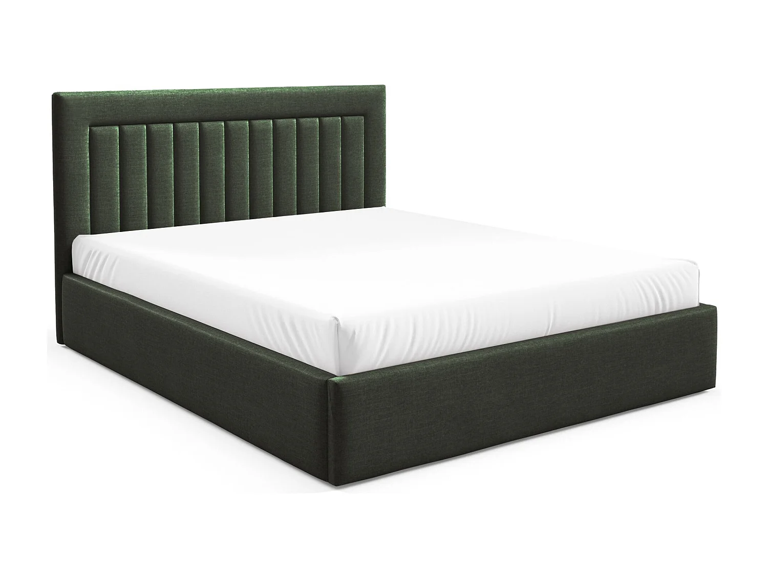 Lit avec coffre 140x200 cm - vert foncé - AVERIN