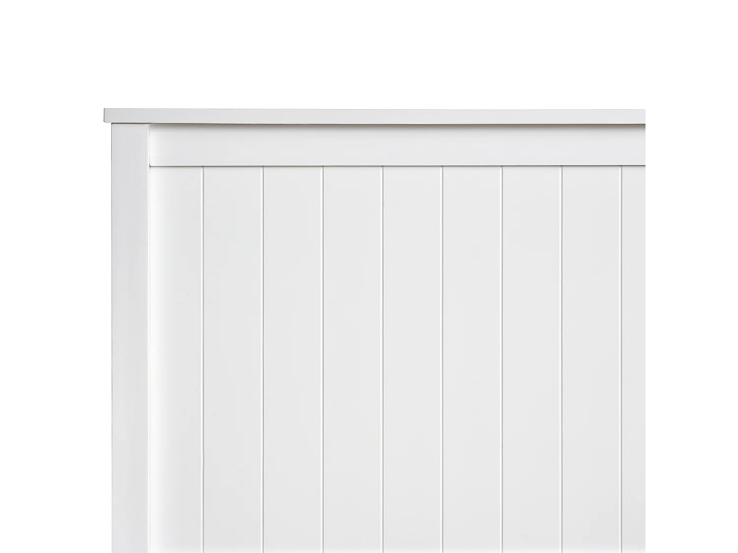 Lit ottoman Bois de pin LAMBRES 140 x 200 cm Blanc