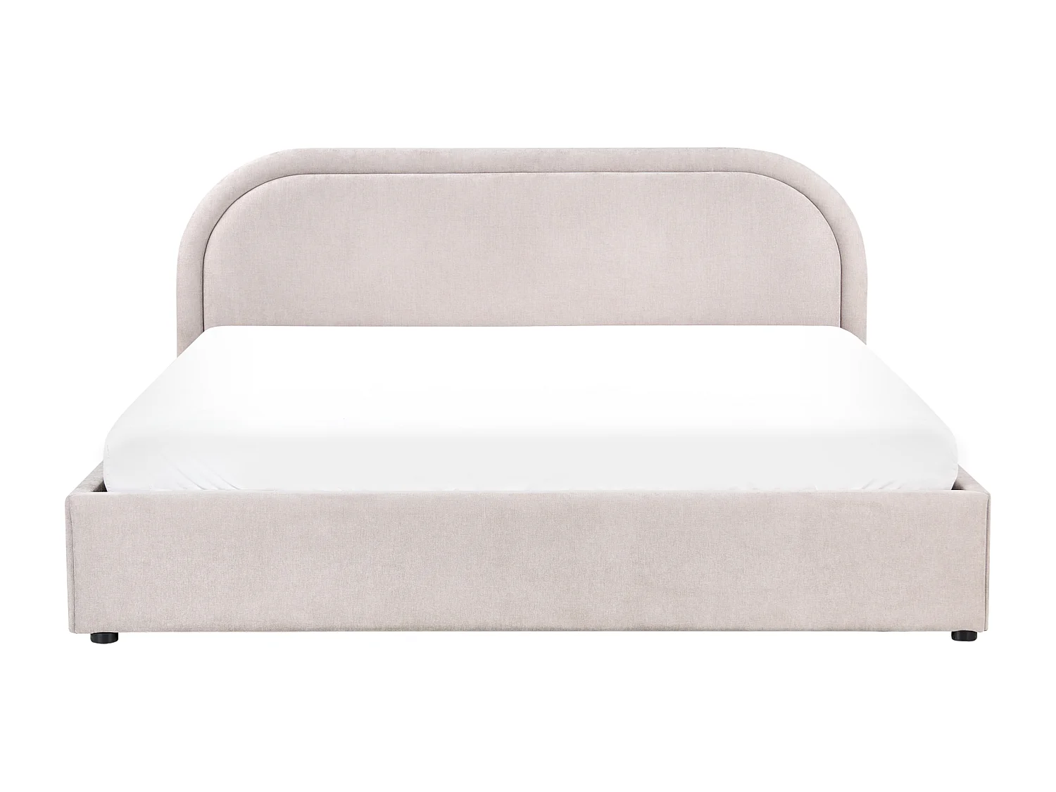 Lit ottoman Tissu QUILLIEN 180 x 200 cm Taupe