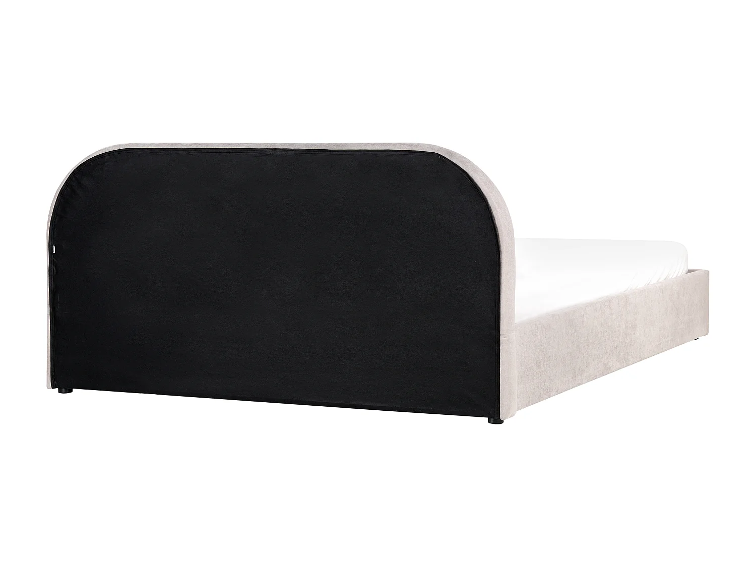 Lit ottoman Tissu QUILLIEN 180 x 200 cm Taupe