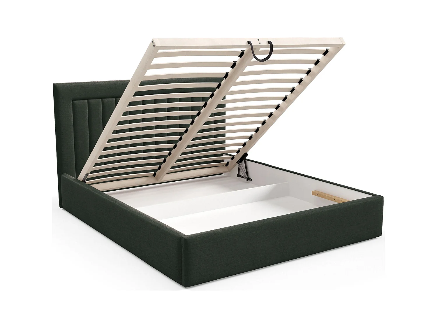 Lit avec coffre 180x200 cm - vert foncé - AVERIN