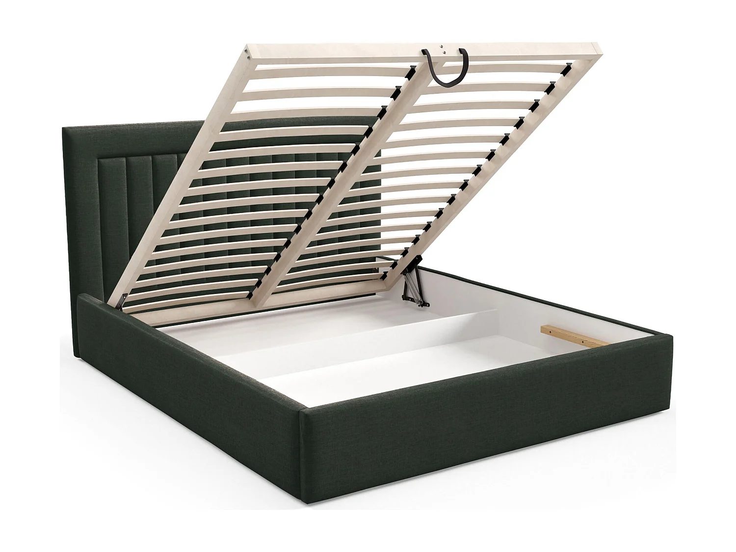 Lit avec coffre 180x200 cm - vert foncé - AVERIN