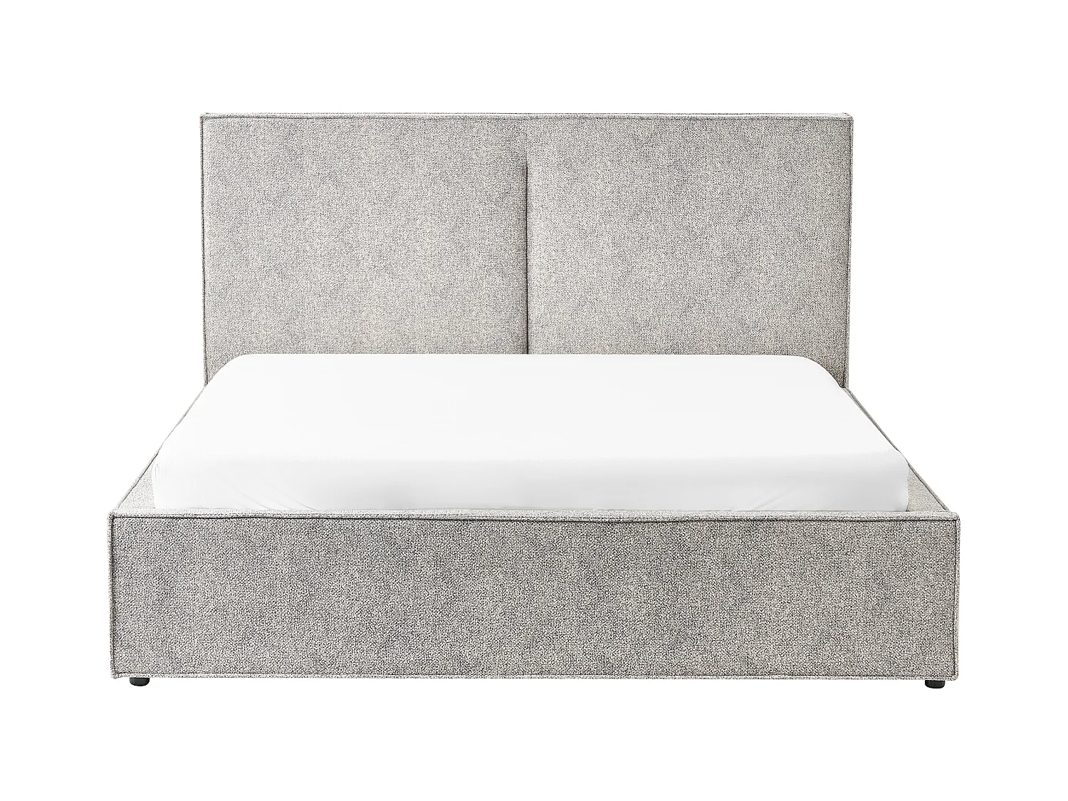 Lit ottoman Velours tricoté MOISSAC 160 x 200 cm Noir/blanc