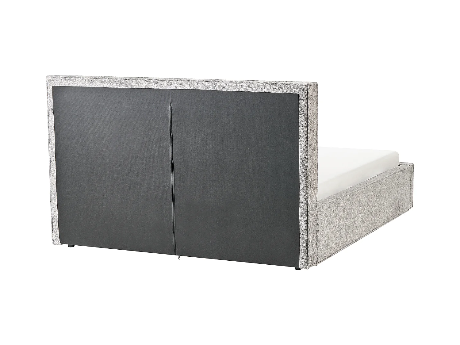 Lit ottoman Velours tricoté MOISSAC 160 x 200 cm Noir/blanc