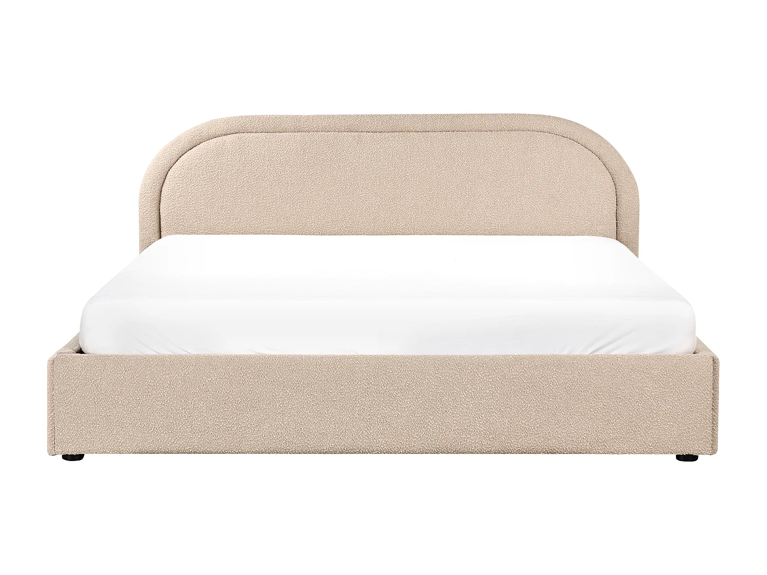 Lit ottoman Bouclé QUILLIEN 180 x 200 cm Beige