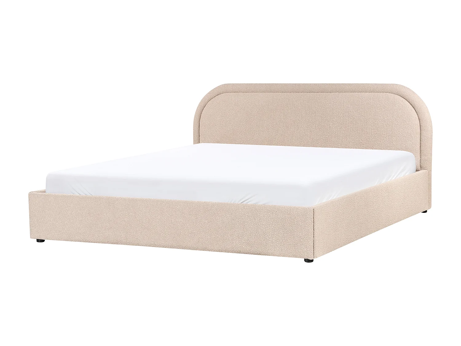 Lit ottoman Bouclé QUILLIEN 180 x 200 cm Beige