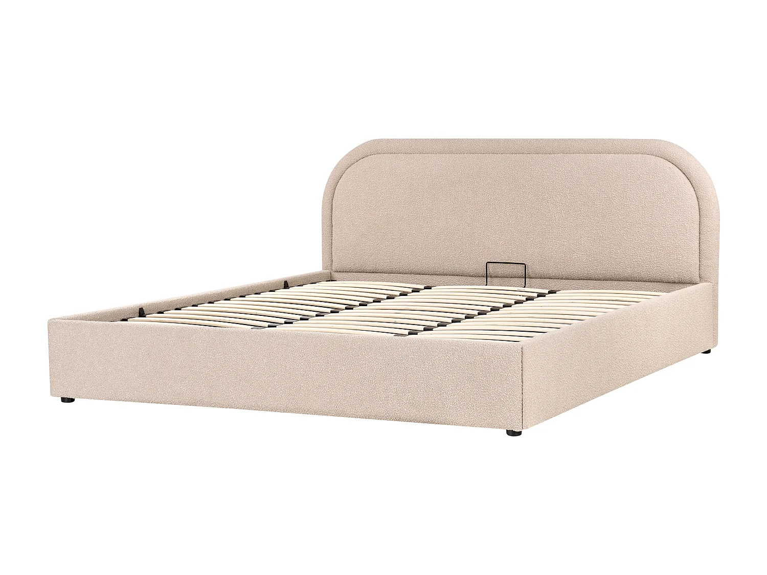 Lit ottoman Bouclé QUILLIEN 180 x 200 cm Beige